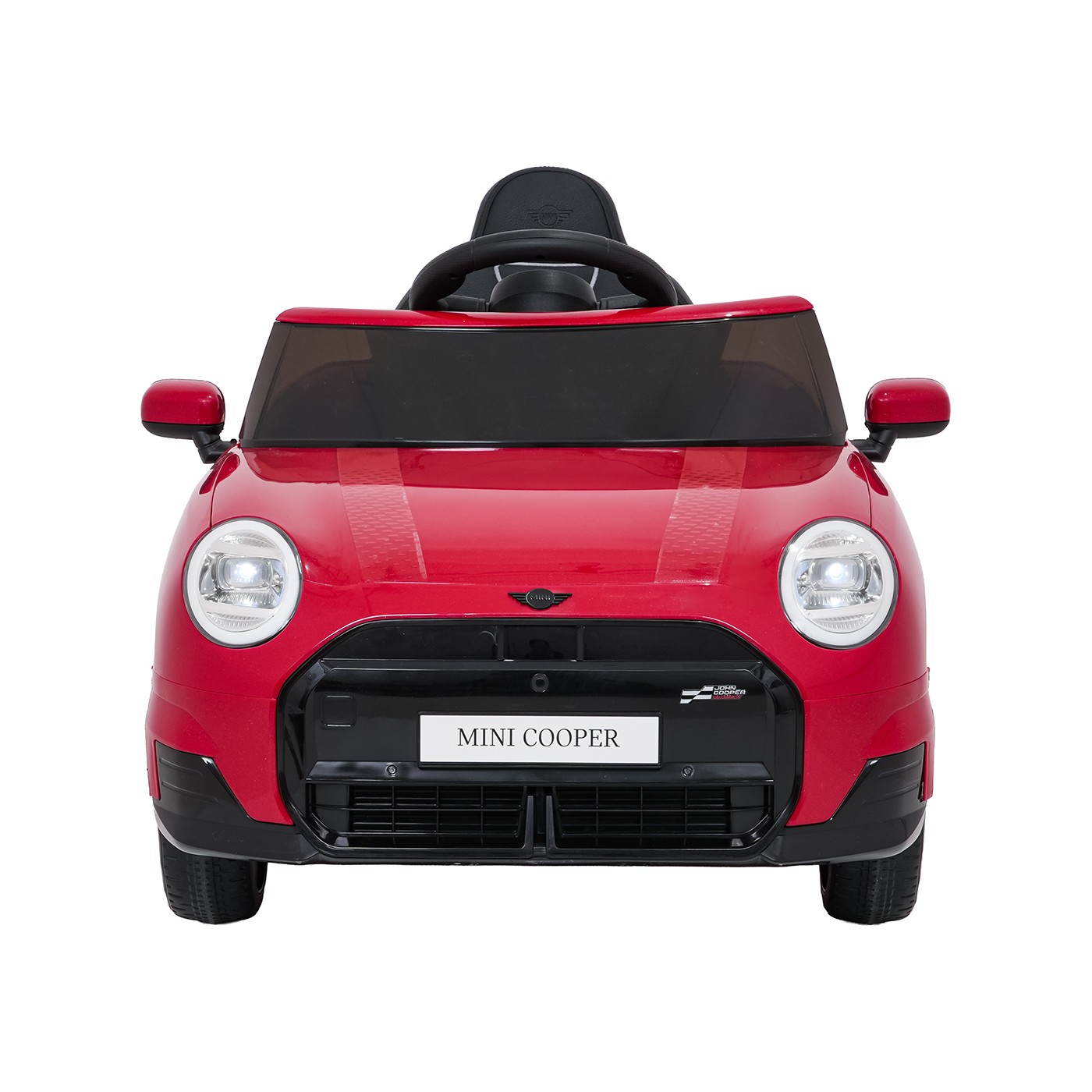 Červené vozidlo Mini Cooper