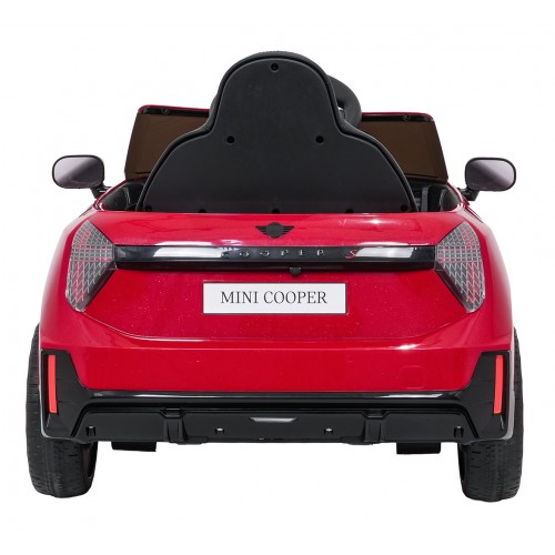 Červené vozidlo Mini Cooper