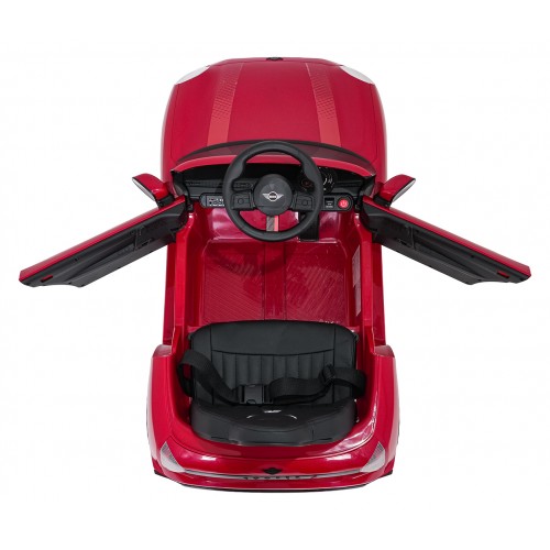 Červené vozidlo Mini Cooper