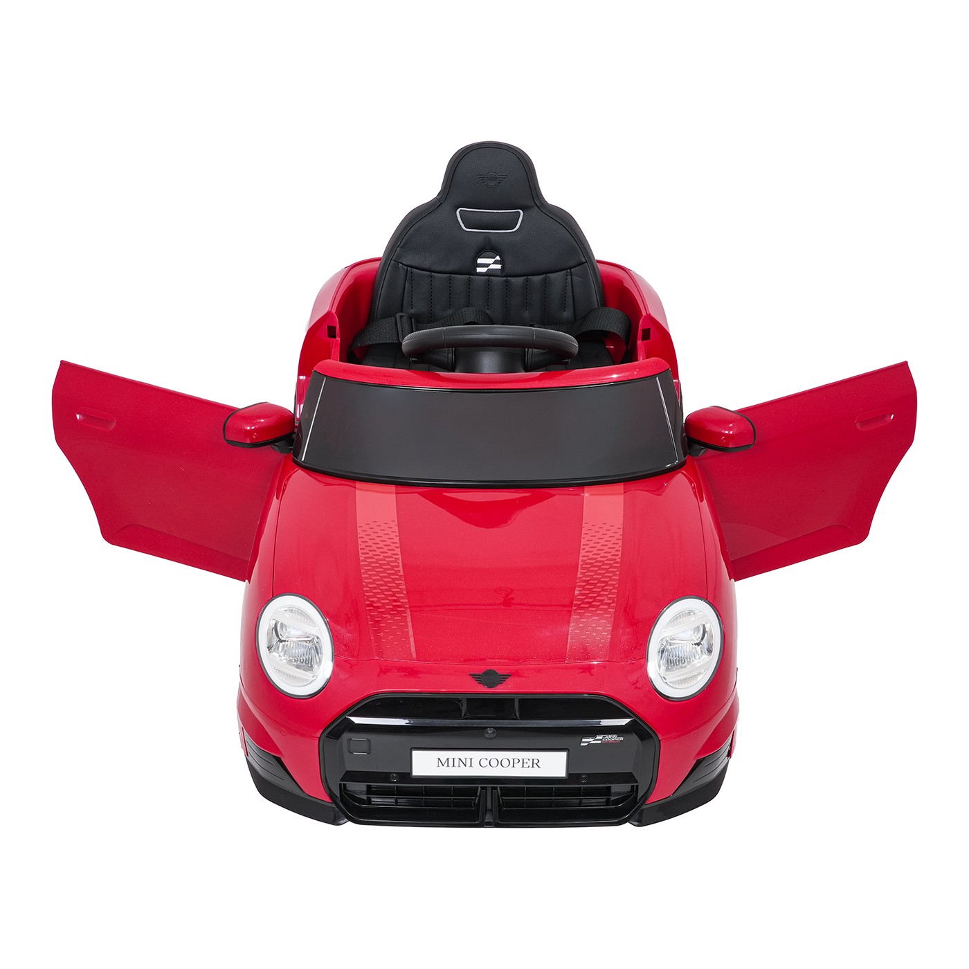 Červené vozidlo Mini Cooper