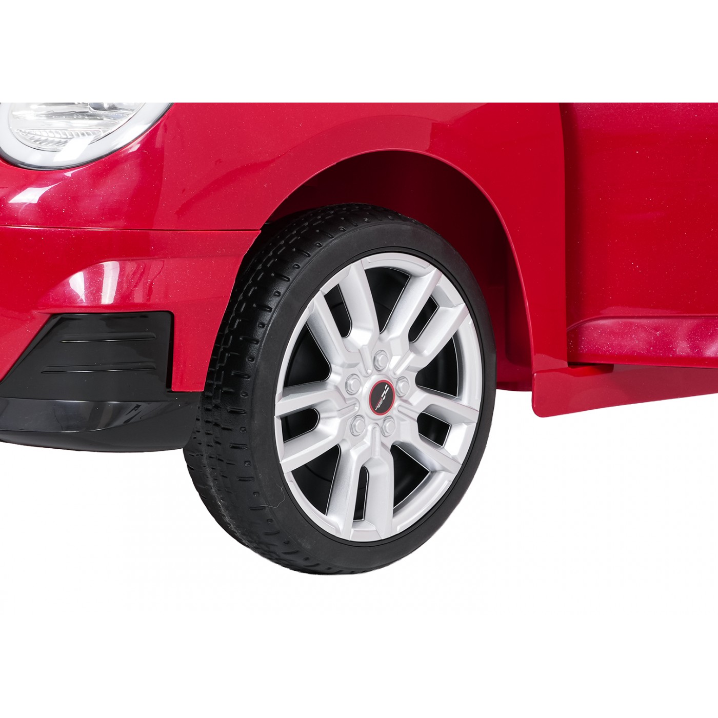 Červené vozidlo Mini Cooper