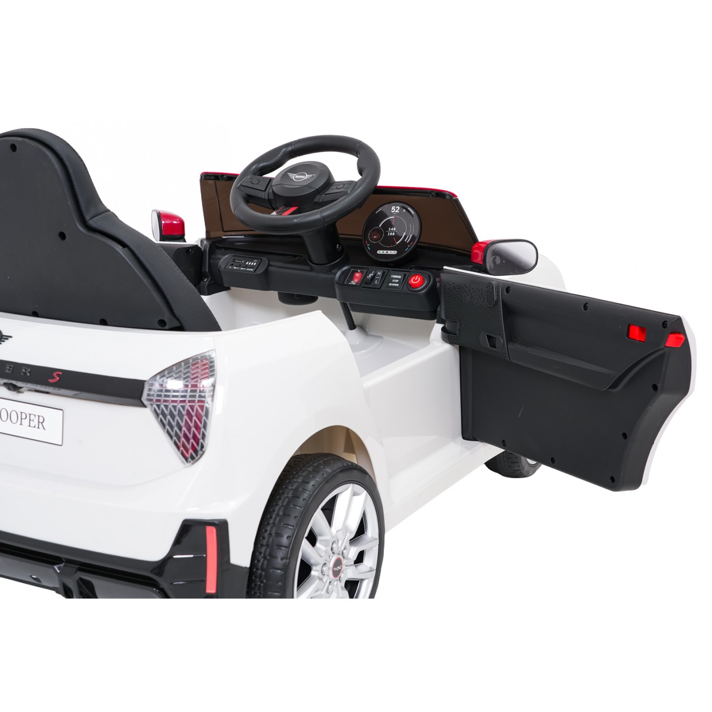 Mini Cooper biele vozidlo