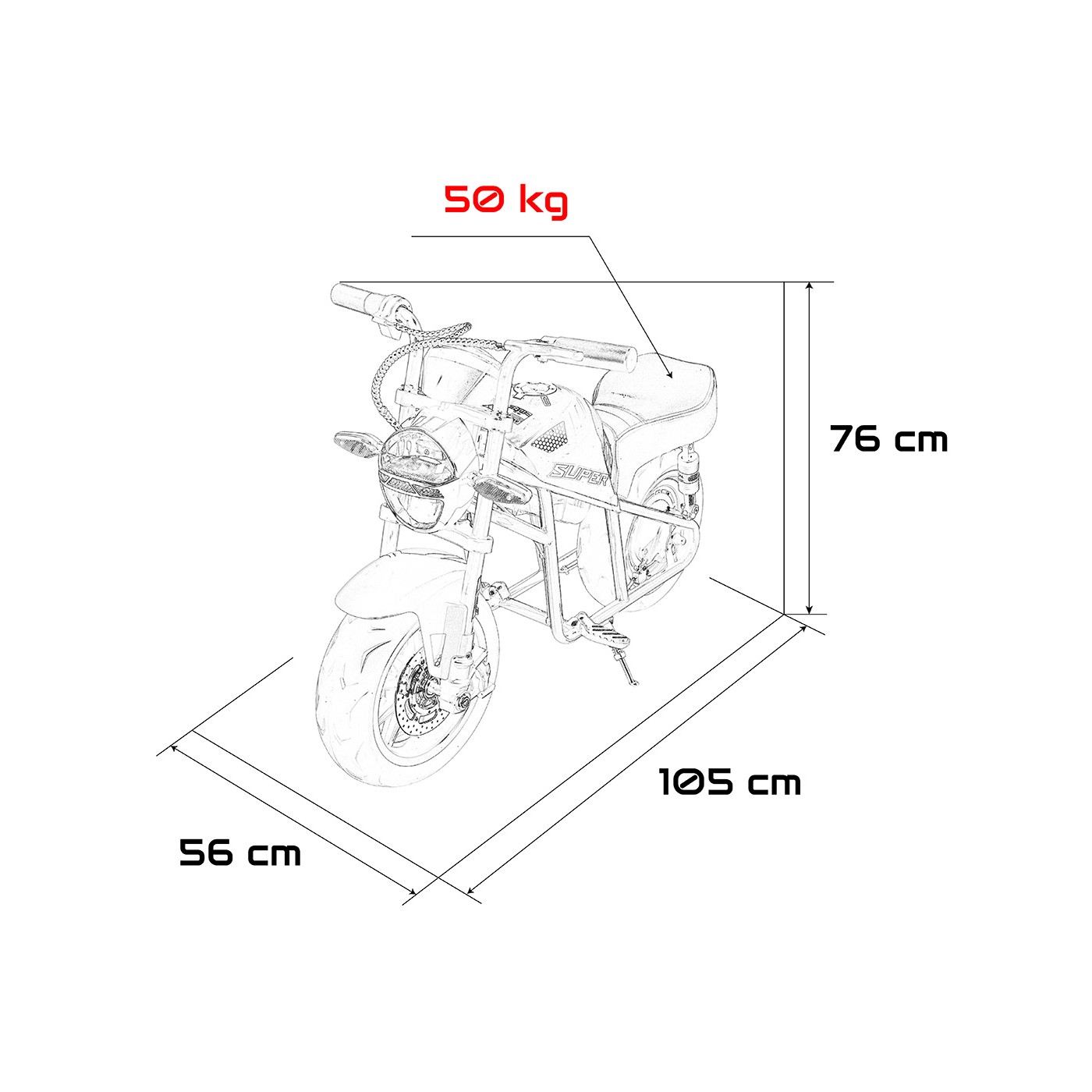 Motor vozidla SUPERMOTO čierny