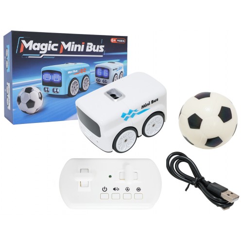 Miniatúrne RC vozidlo s guľou bielej farby