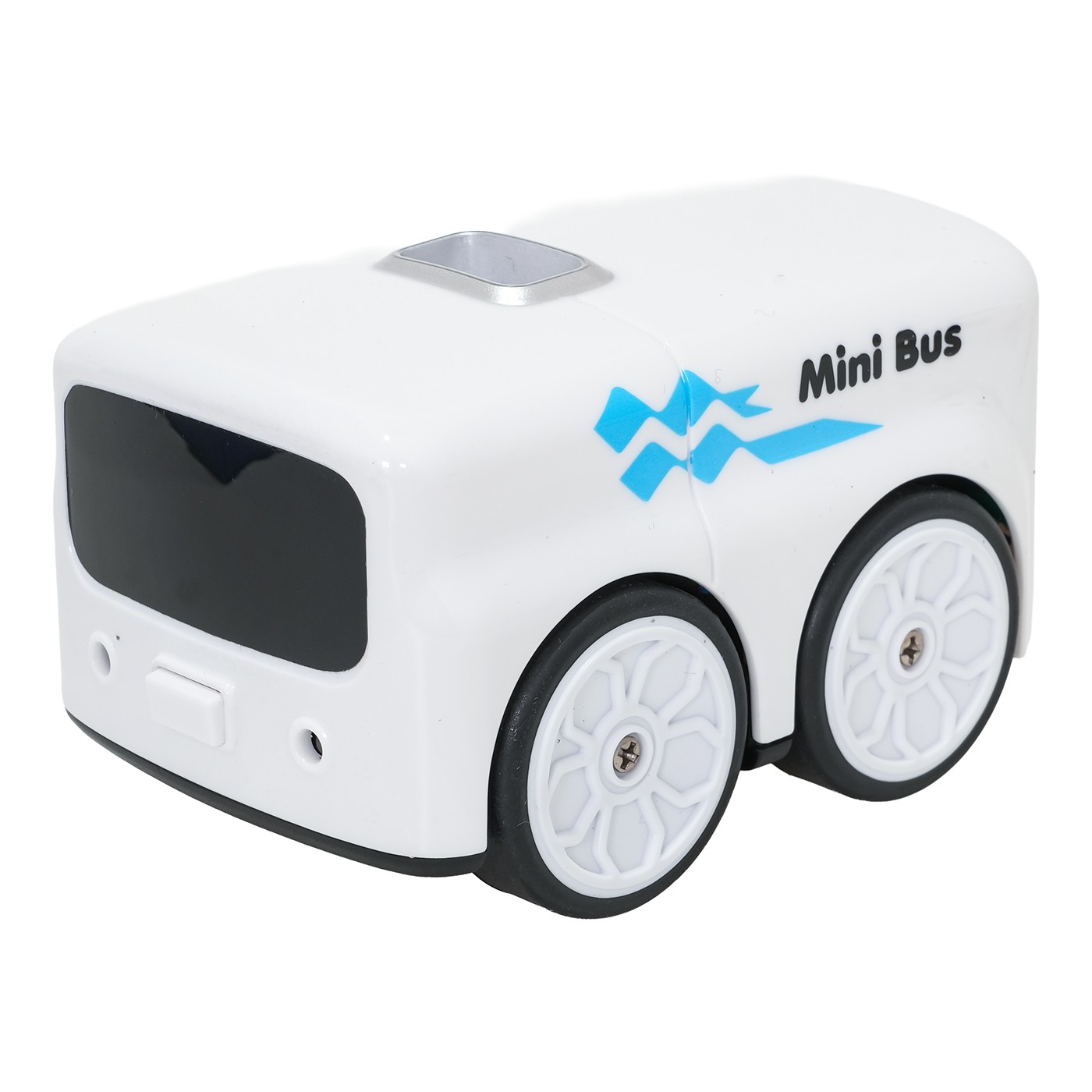 Miniatúrne RC vozidlo s guľou bielej farby