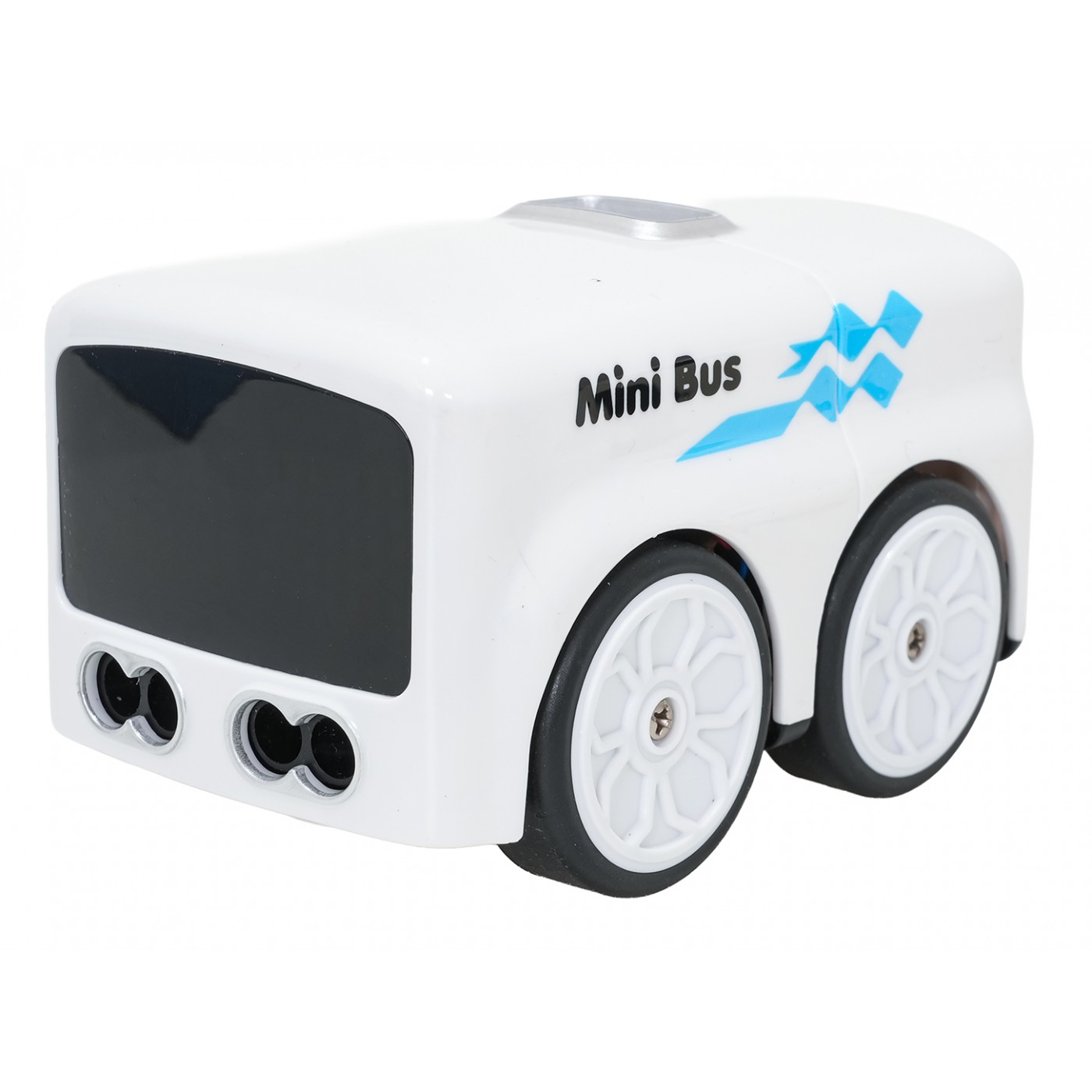 Miniatúrne RC vozidlo s guľou bielej farby