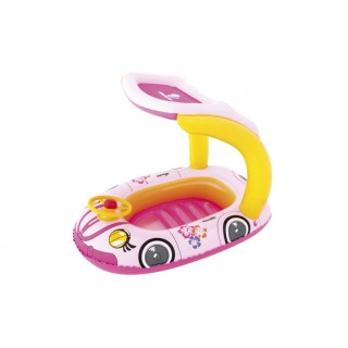 Matrac Autíčko so strieškou ružové BESTWAY