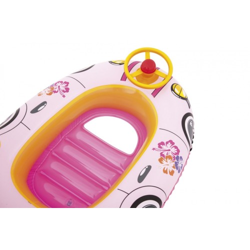 Matrac Autíčko so strieškou ružové BESTWAY