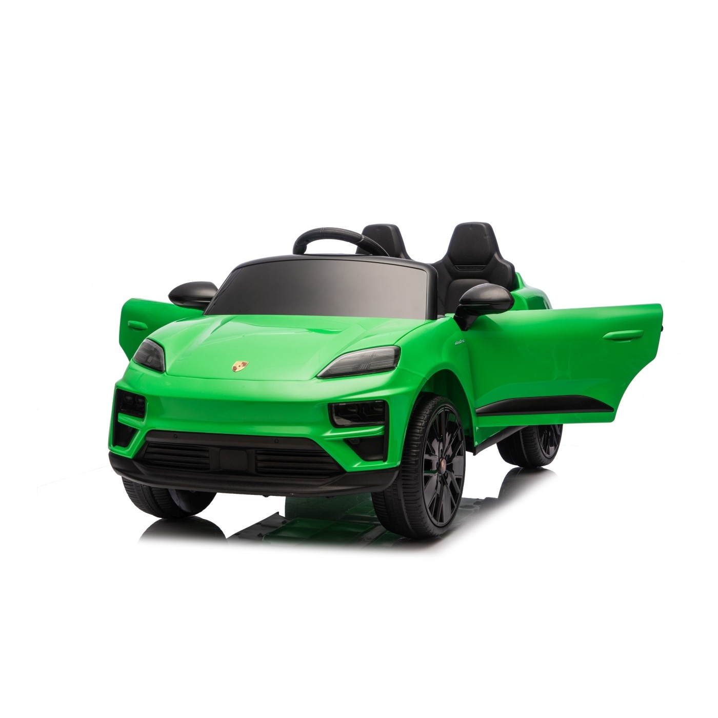 Zelené vozidlo Porsche Macan