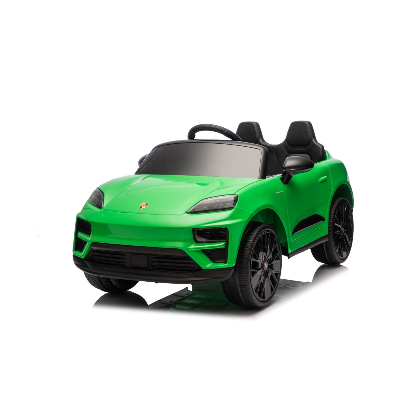 Zelené vozidlo Porsche Macan