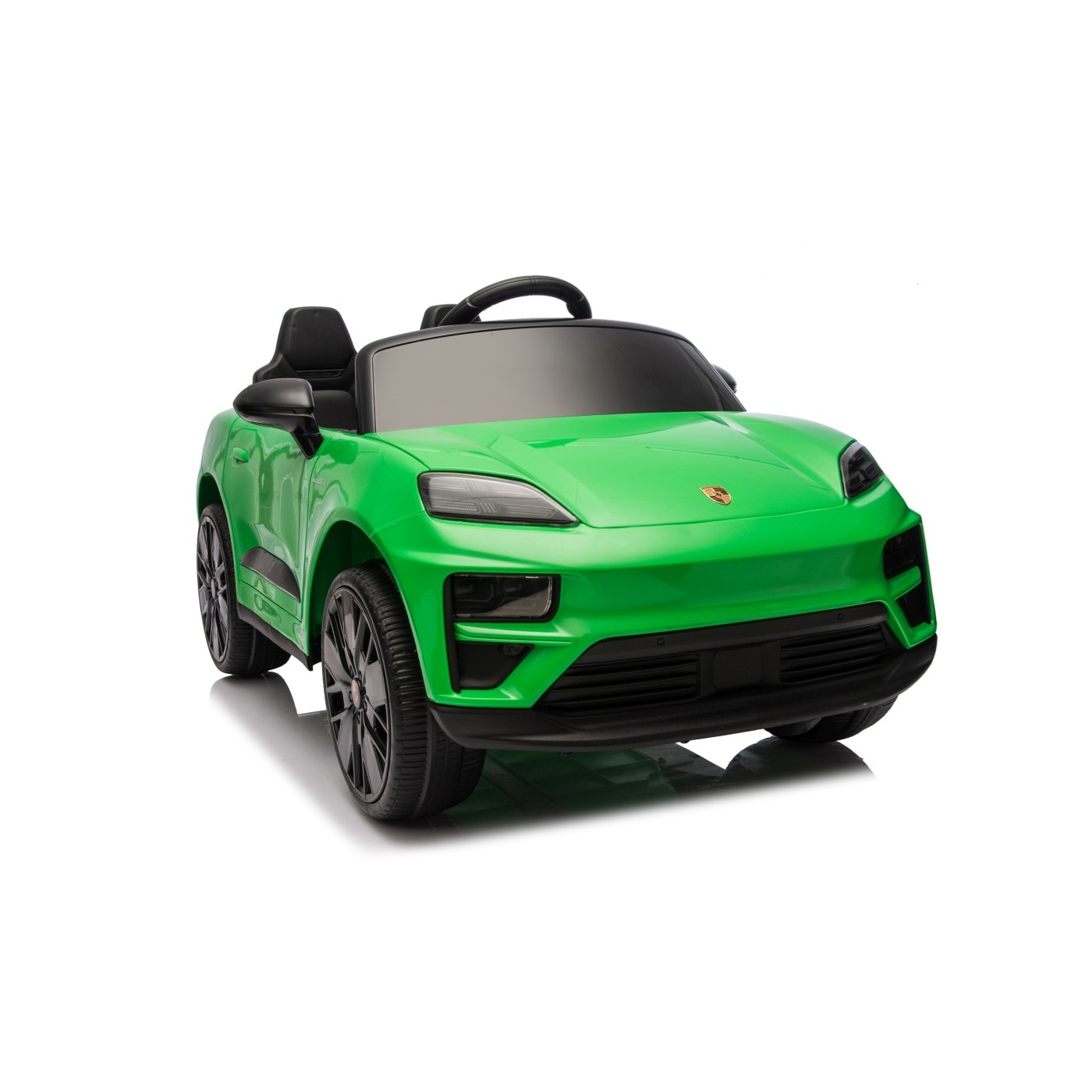 Zelené vozidlo Porsche Macan