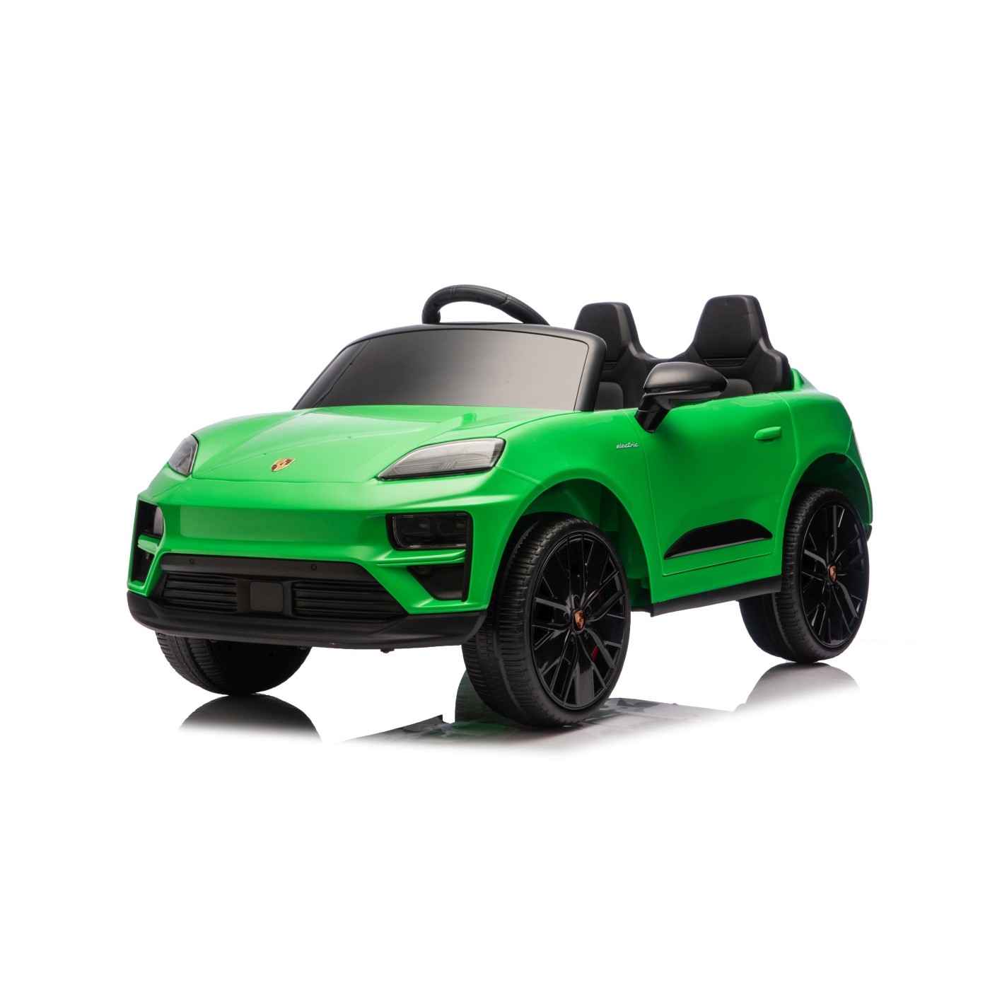 Zelené vozidlo Porsche Macan