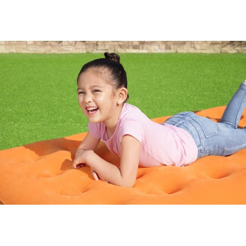 Nafukovací Matrac na spanie pre deti Oranžový BESTWAY + Ručná pumpa + Taška