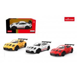 Kovové auto 1:43 Porsche 911 GT3 RS biele RASTAR