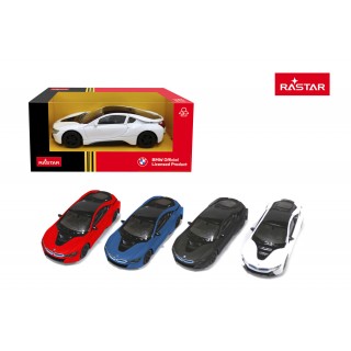 Kovové auto 1:43 BMW i8 čierne RASTAR
