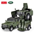 Kovové auto/robot 2v1 1:32 Land Rover Defender zelený RASTAR