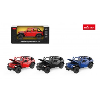 Kovové auto 1:32 Jeep Wrangler Rubicon Black RASTAR
