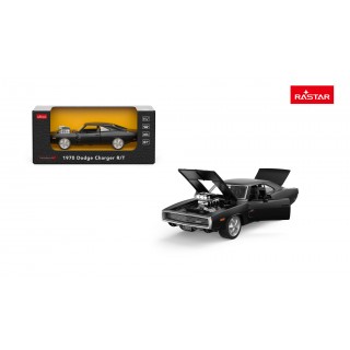 Kovové auto 1:36 1970 Dodge Charger R/T čierne RASTAR