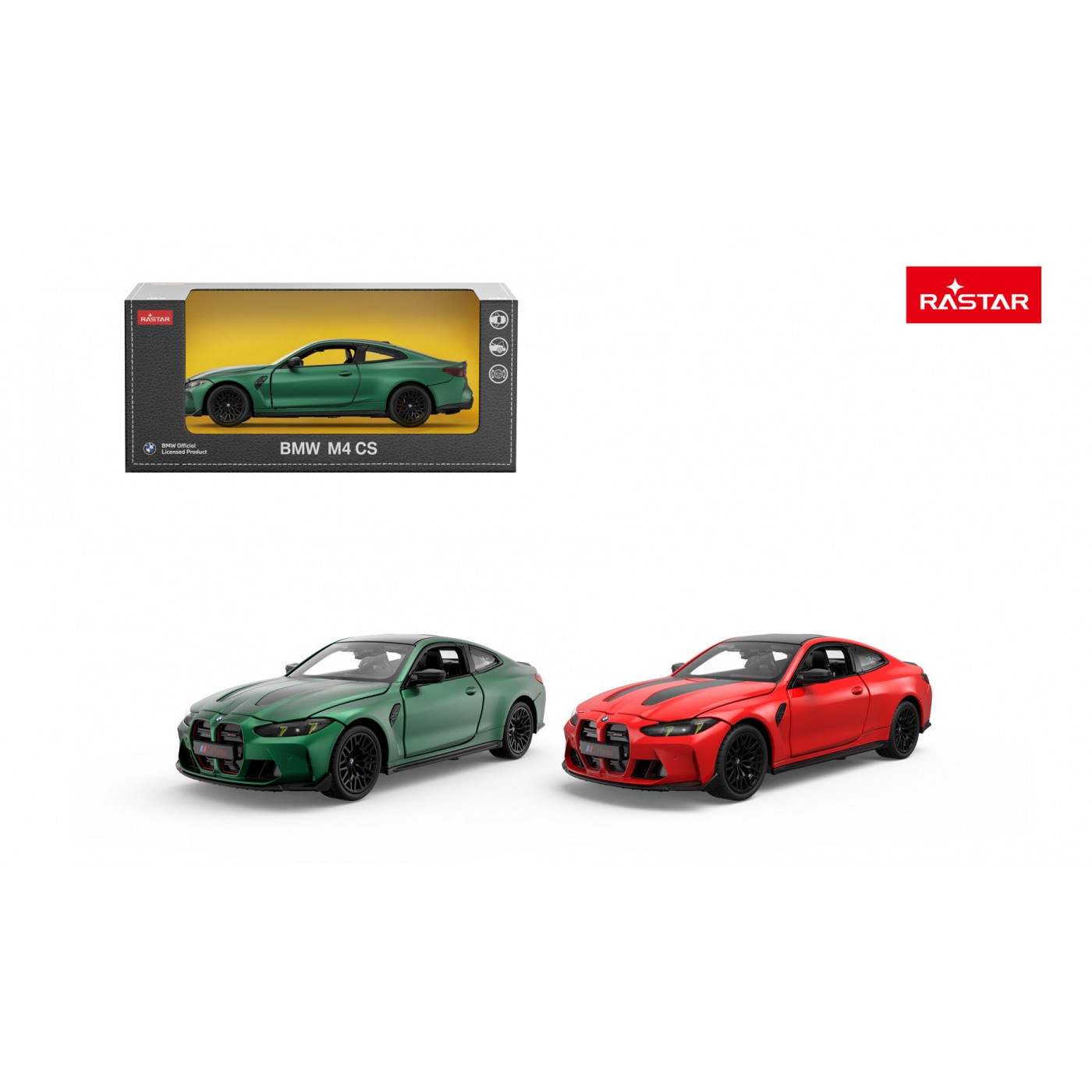 Kovové auto 1:24 BMW M4 CS zelené RASTAR