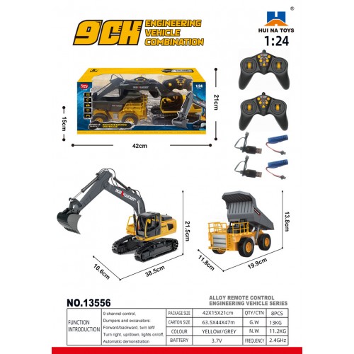 R/C bager + sklápač 1:24