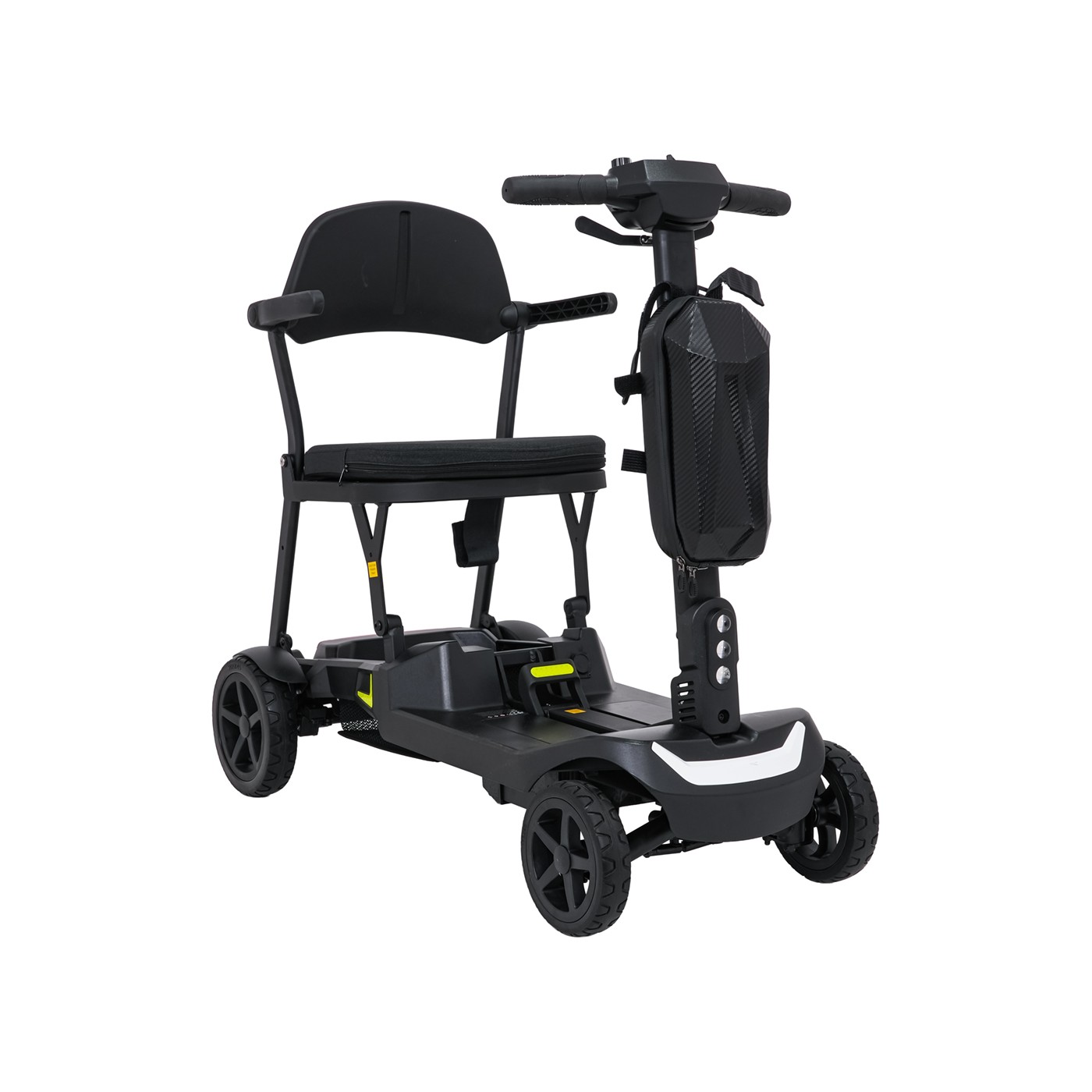 Elektrická kolobežka SeniorStar Black so štyrmi kolesami pre seniorov