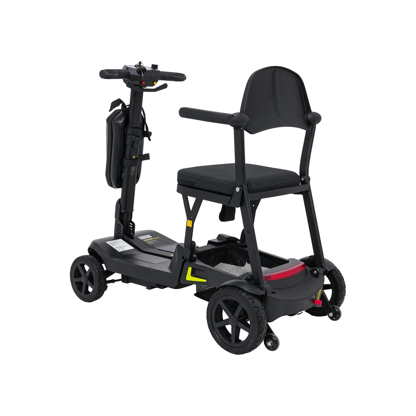 Elektrická kolobežka SeniorStar Black so štyrmi kolesami pre seniorov