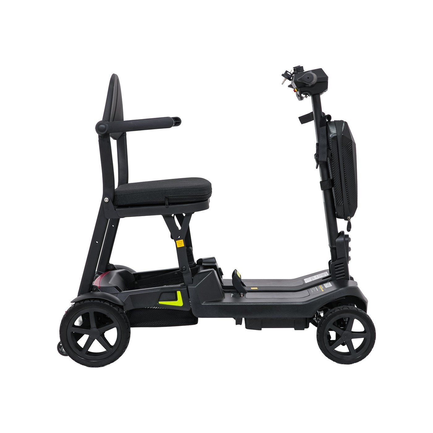Elektrická kolobežka SeniorStar Black so štyrmi kolesami pre seniorov