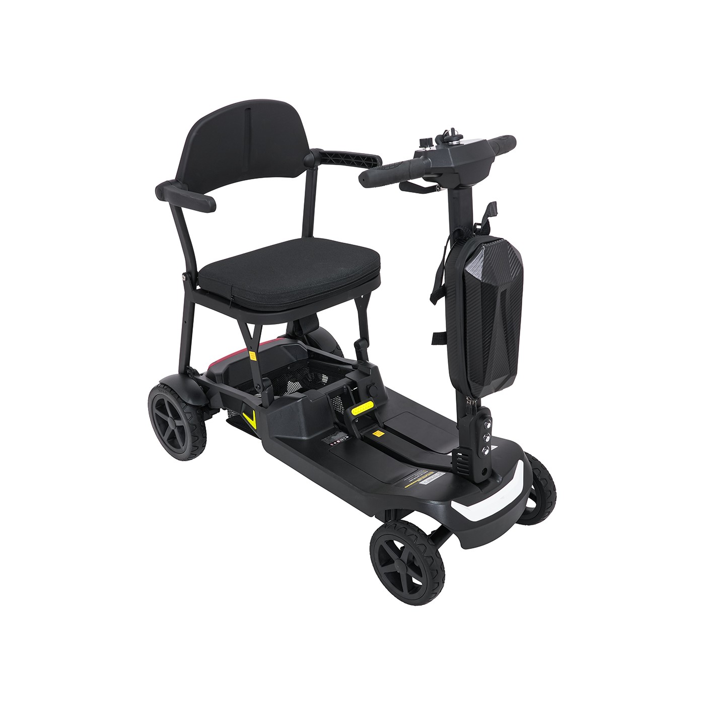 Elektrická kolobežka SeniorStar Black so štyrmi kolesami pre seniorov