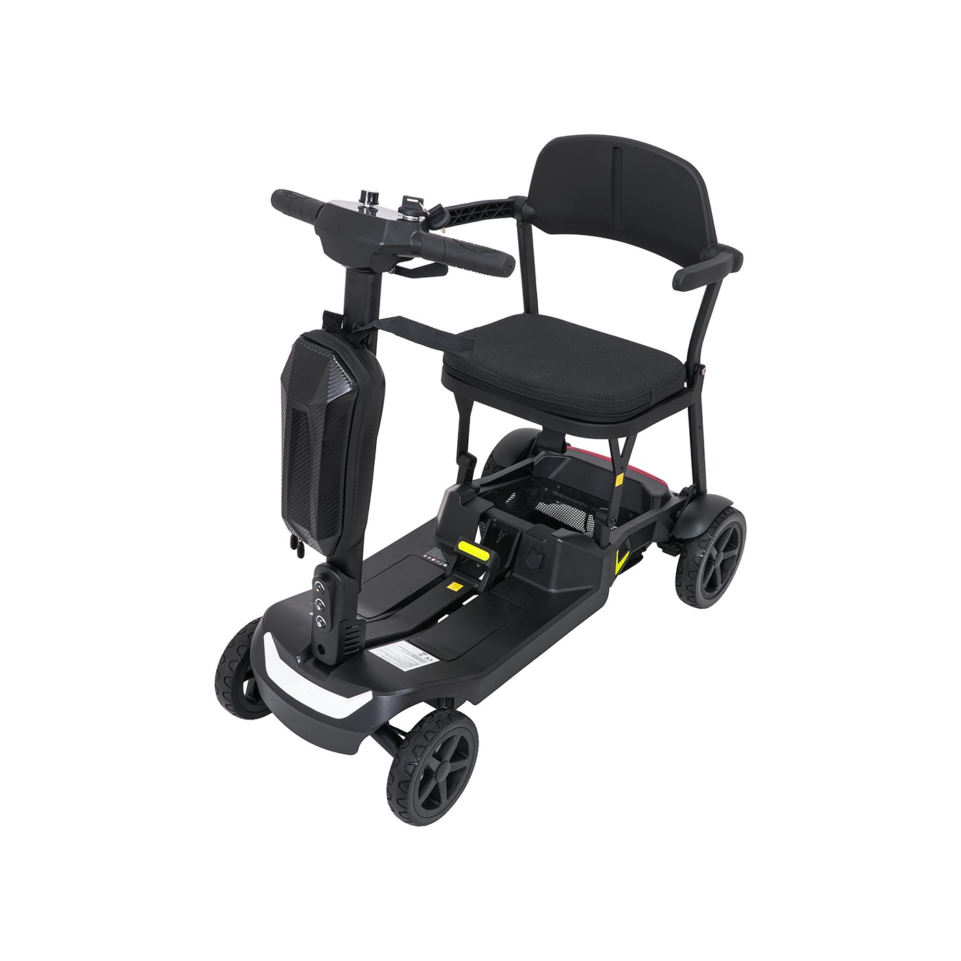 Elektrická kolobežka SeniorStar Black so štyrmi kolesami pre seniorov