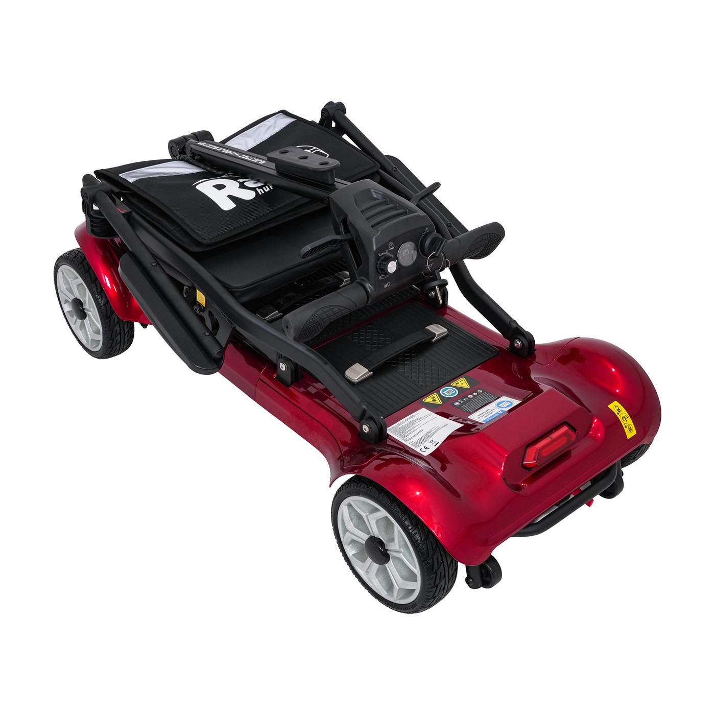 Elektrická kolobežka EasyGo Red so štyrmi kolesami pre seniorov