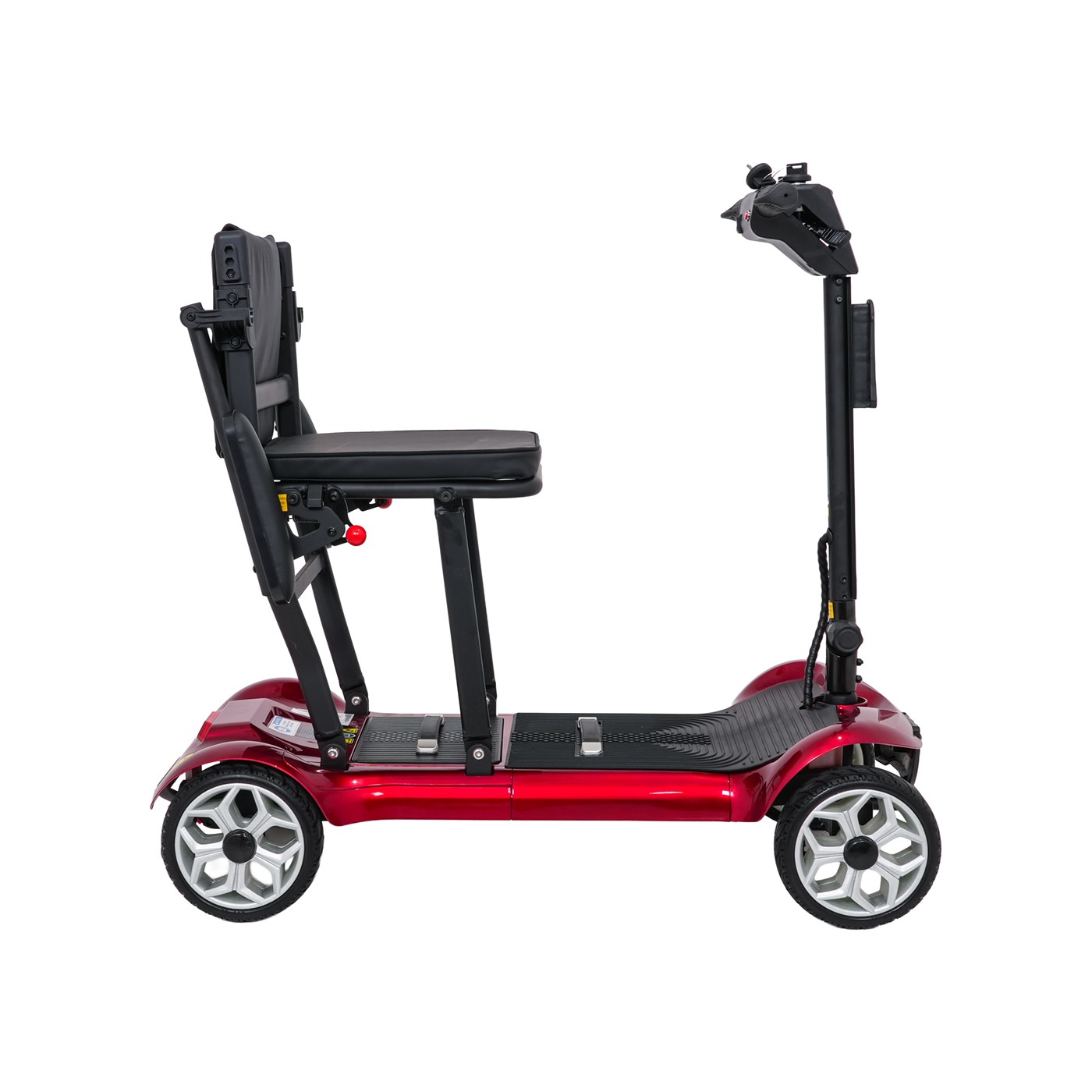 Elektrická kolobežka EasyGo Red so štyrmi kolesami pre seniorov
