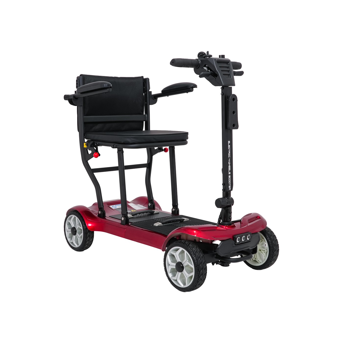 Elektrická kolobežka EasyGo Red so štyrmi kolesami pre seniorov