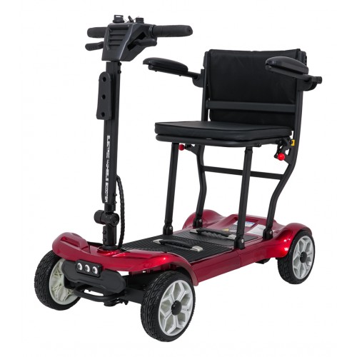 Elektrická kolobežka EasyGo Red so štyrmi kolesami pre seniorov