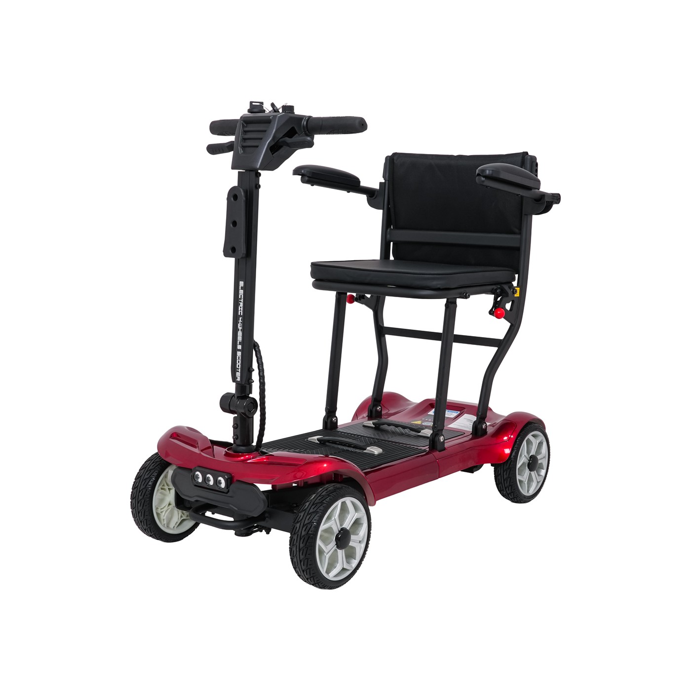 Elektrická kolobežka EasyGo Red so štyrmi kolesami pre seniorov