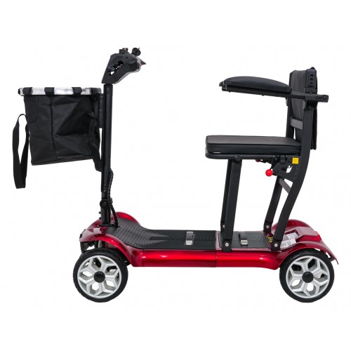 Elektrická kolobežka EasyGo Red so štyrmi kolesami pre seniorov
