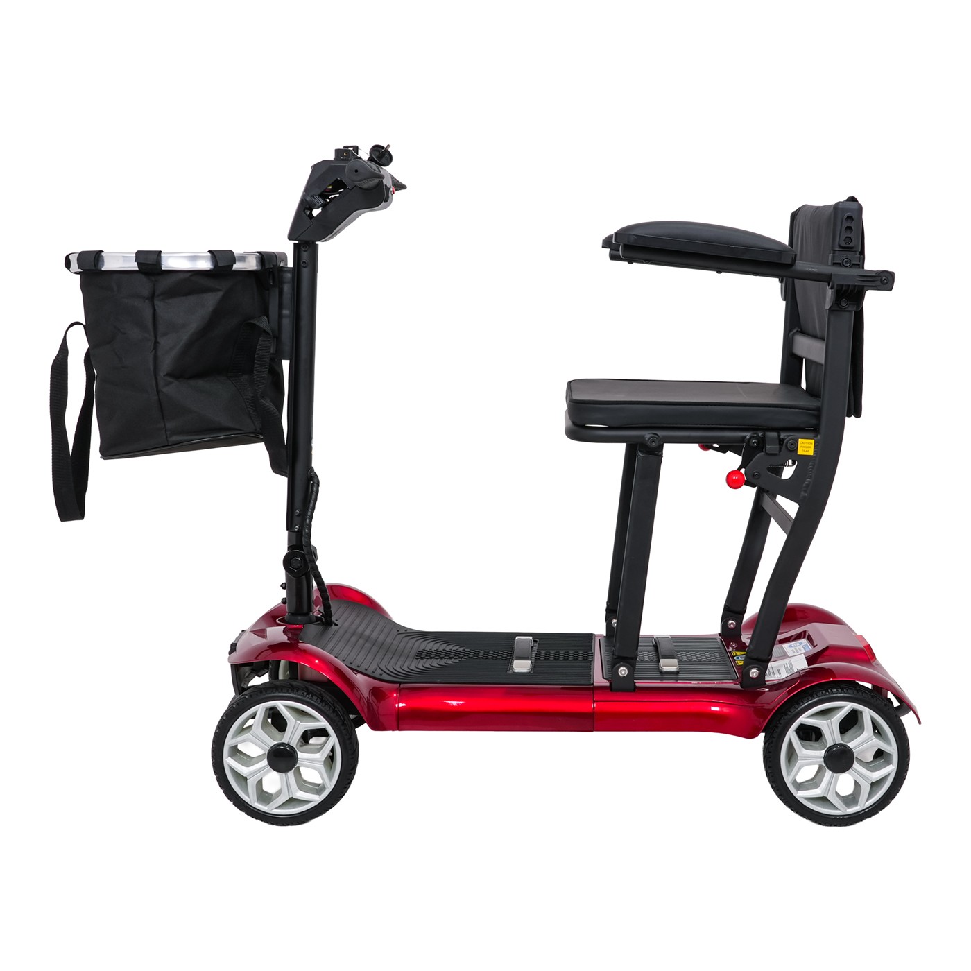 Elektrická kolobežka EasyGo Red so štyrmi kolesami pre seniorov