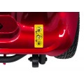 Elektrická kolobežka EasyGo Red so štyrmi kolesami pre seniorov
