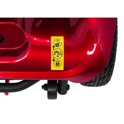Elektrická kolobežka EasyGo Red so štyrmi kolesami pre seniorov