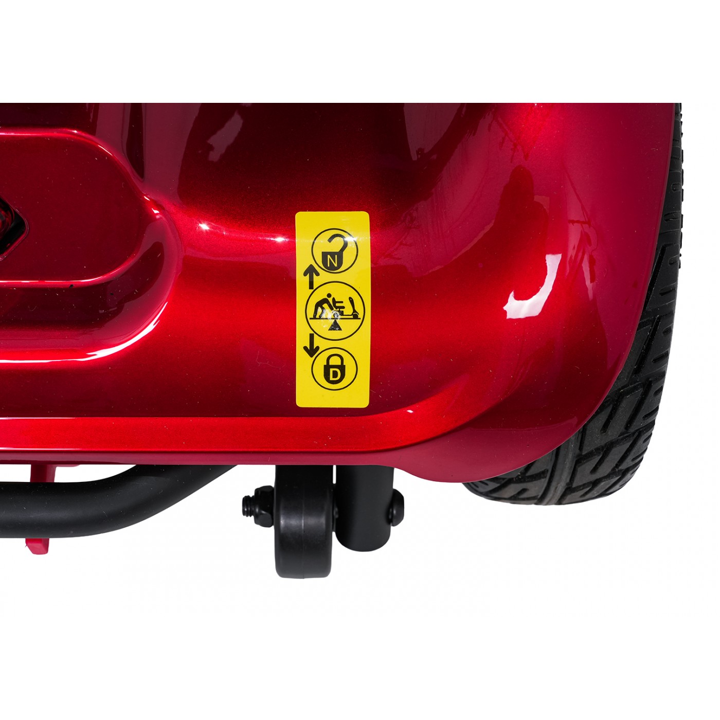 Elektrická kolobežka EasyGo Red so štyrmi kolesami pre seniorov
