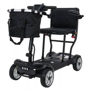 Elektrická kolobežka EasyGo Black so štyrmi kolesami pre seniorov