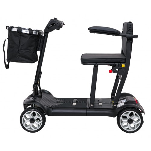 Elektrická kolobežka EasyGo Black so štyrmi kolesami pre seniorov