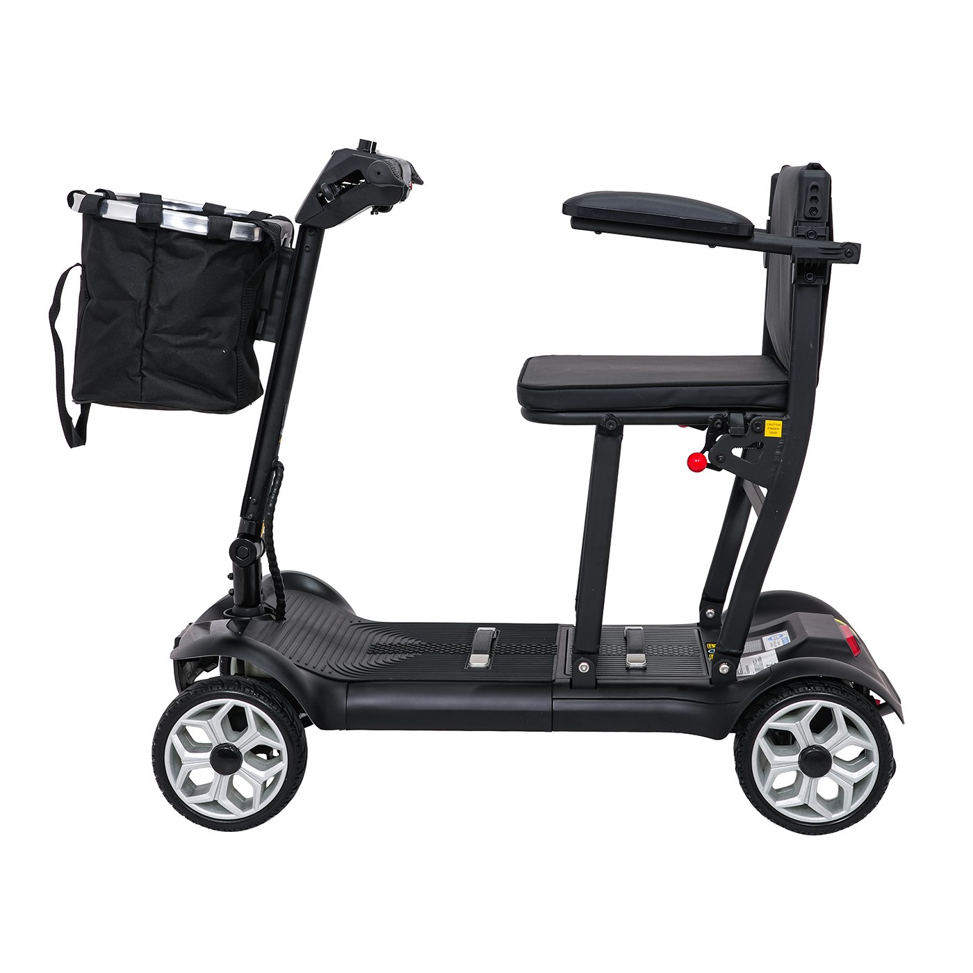 Elektrická kolobežka EasyGo Black so štyrmi kolesami pre seniorov