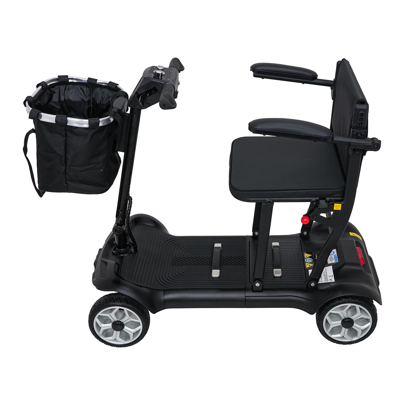 Elektrická kolobežka EasyGo Black so štyrmi kolesami pre seniorov