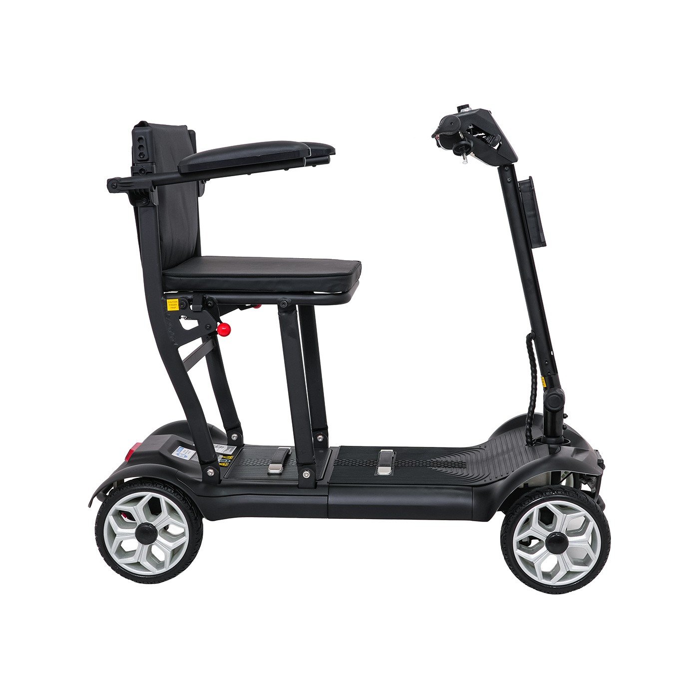 Elektrická kolobežka EasyGo Black so štyrmi kolesami pre seniorov