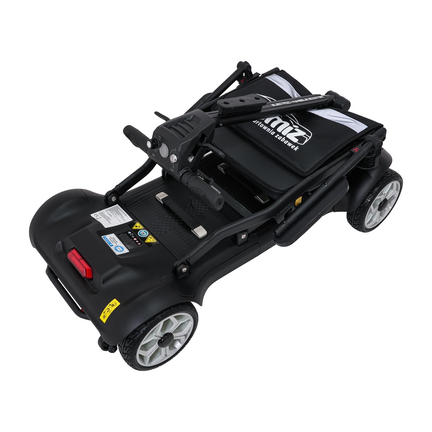 Elektrická kolobežka EasyGo Black so štyrmi kolesami pre seniorov