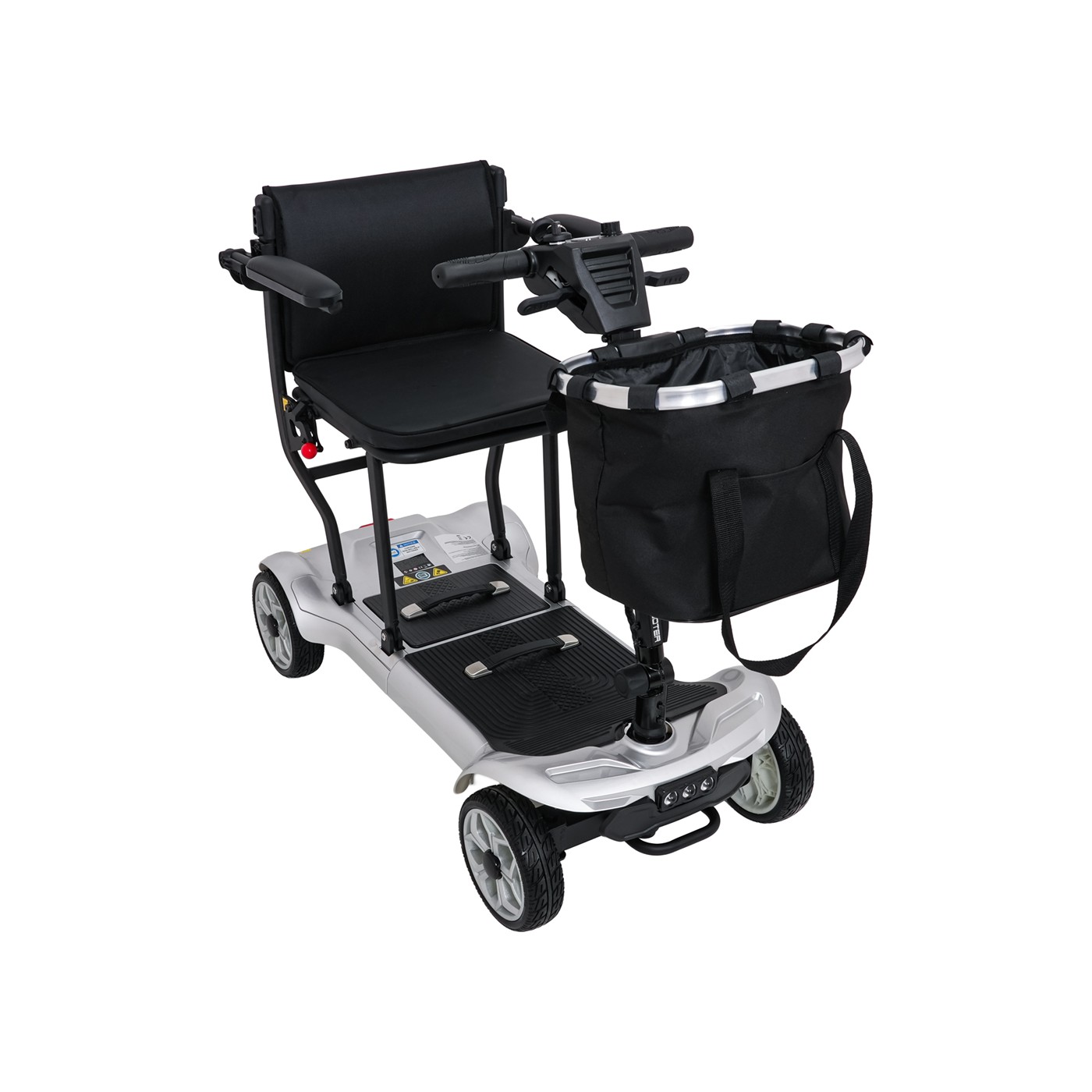 Elektrická kolobežka EasyGo Gray so štyrmi kolesami pre seniorov