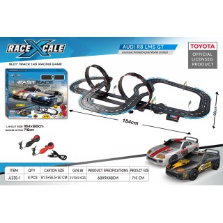 R/C TOYOTA Pretekárska dráha 1:43 - 184x98 cm