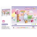 Sada magnetických kociek, magnetické bloky 48 ks + svetlo