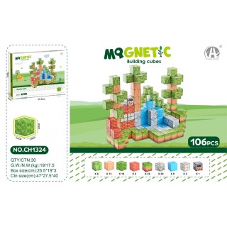 Sada magnetických kociek, magnetické kocky 106el.