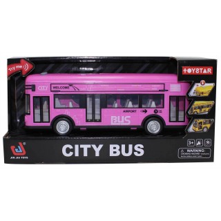 Ružový autobus so zvukom a svetlami